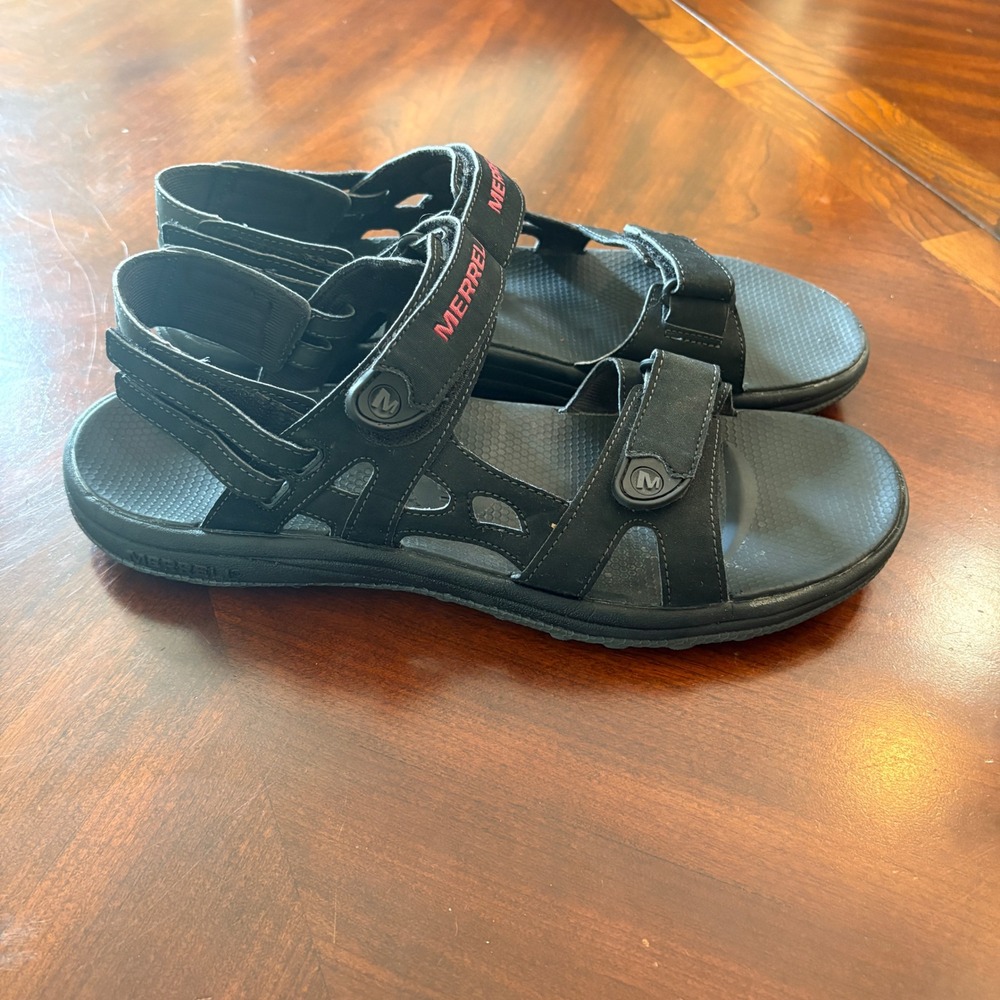 Merrell Mens Sandals 13 Black Aurora Red Performance Hiking Gorpcore Ourdoors